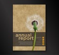 Dandelion annual report brochure flyer design template , Leaflet cover presentation abstract flat background, layout in A4 s