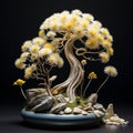 Dandelion Bonsai With Detailed Petals