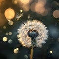 Dandelion Delight: Magnify Nature\'s Splendor with a Ripe Close-up Royalty Free Stock Photo