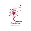 Dandelion flower logo simple crative template vector design