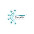 Dandelion flower logo simple crative template vector design