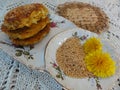 Dandelion flowers burgers