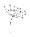 Dandelion fluffy flower flat icon Floral design