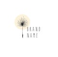 Dandelion hand drawn logo vector Royalty Free Stock Photo