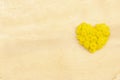 Dandelion heart on wood surface background copyspace Royalty Free Stock Photo