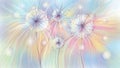 Dandelion illustration imagination colorful background