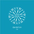 Dandelion logo template. Cosmetics natural symbol.