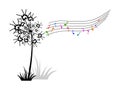 Dandelion of music notes Royalty Free Stock Photo