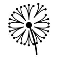 Dandelion plant icon, simple style Royalty Free Stock Photo