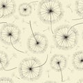 Dandelion seamless pattern