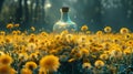 Dandelion wine. Beautiful background. Generative AI Royalty Free Stock Photo