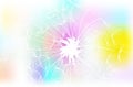 Dandelions in the colors of the rainbow - vector