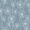 Dandelions seamless pattern for cover, packaging, fabric decorative design. Abstract vector design element Royalty Free Stock Photo