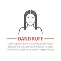 Dandruff. Vector icon