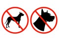 No dogs allowed vector sign design set Royalty Free Stock Photo