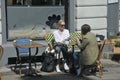 Danes enjoy hot summer day on christianshavn canal covid-19