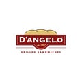 Dangelo grilled sandwiches logo editorial illustrative on white background