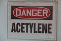 Danger Acetylene Symbol Sign, Royalty Free Stock Photo