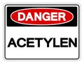 Danger Acetylene Symbol Sign, Vector Illustration, Isolated On White Background Label .EPS10 Royalty Free Stock Photo