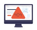 Danger alert, dangerous website warning concept. Error information, computer virus. Fake web-site