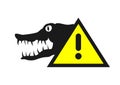 Danger alligator symbol