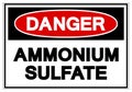 Danger Ammonium Sulfate Symbol Sign, Vector Illustration, Isolate On White Background Label. EPS10