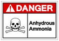 Danger Anhydrous Ammonia Symbol Sign, Vector Illustration, Isolate On White Background Label. EPS10 Royalty Free Stock Photo