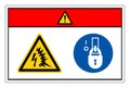 Danger Arc Flash and Shock Hazards Symbol Sign, Vector Illustration, Isolate On White Background Label .EPS10 Royalty Free Stock Photo