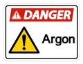 Danger Argon Symbol Sign Isolate On White Background,Vector Illustration Royalty Free Stock Photo