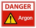 Danger Argon Symbol Sign Isolate On White Background,Vector Illustration Royalty Free Stock Photo