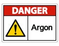 Danger Argon Symbol Sign Isolate On White Background,Vector Illustration Royalty Free Stock Photo