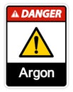 Danger Argon Symbol Sign Isolate On White Background,Vector Illustration Royalty Free Stock Photo