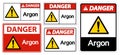 Danger Argon Symbol Sign Isolate On White Background,Vector Illustration EPS.10 Royalty Free Stock Photo