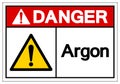 Danger Argon Symbol Sign ,Vector Illustration, Isolate On White Background Label. EPS10 Royalty Free Stock Photo