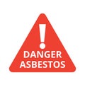 Danger asbestos symbol icon