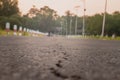 Asphalt road Texture has scary cracks Royalty Free Stock Photo