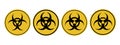 Danger attention sign viral danger. Warning. biological and radiation hazard illustration Royalty Free Stock Photo