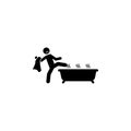 danger, bath, hot icon. Element of human danger sign icon for mobile concept and web apps. Detailed danger, bath, hot icon can be Royalty Free Stock Photo