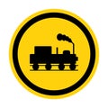 Danger Beware Of Trains Symbol Sign Isolate On White Background,Vector Illustration