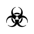 Danger biological contamination sign. Black symbol of intoxication Royalty Free Stock Photo