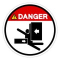 Danger Body Crush Force From Side Symbol Sign, Vector Illustration, Isolate On White Background Label .EPS10