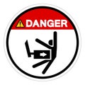 Danger Body Crush Force From Side Symbol Sign, Vector Illustration, Isolate On White Background Label .EPS10