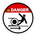 Danger Body in Rollers Symbol Sign, Vector Illustration, Isolate On White Background Label .EPS10