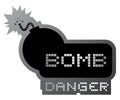 Danger bomb symbol