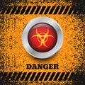 Danger button silver symbol background eps 10 illustrat Royalty Free Stock Photo