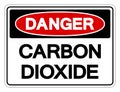 Danger Carbon Dioxide symbol Sign, Vector Illustration, Isolated On White Background Label .EPS10 Royalty Free Stock Photo