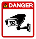 Danger CCTV Symbol Sign, Vector Illustration, Isolate On White Background Label .EPS10