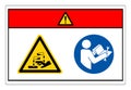 Danger Chemical Hazard Read Technical Manual Before Servicing Symbol Sign, Vector Illustration, Isolate On White Background Label