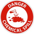 Danger Chemical Spill Sign On White Background Royalty Free Stock Photo