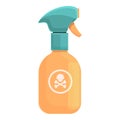 Danger chemical spray icon cartoon vector. Cleaner bottle
